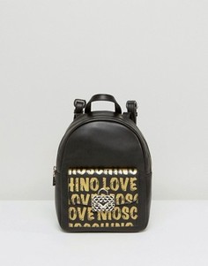 Рюкзак с принтом Love Moschino - Черный
