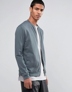 Выбеленная трикотажная куртка-пилот ASOS - Синий