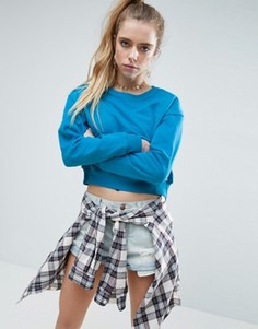 Укороченный oversize-свитшот ASOS - Синий