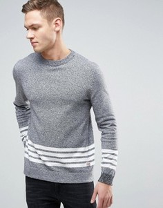 Джемпер из 100% хлопка с полосками Jack &amp; Jones Originals - Серый