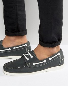 Темно-синие кожаные мокасины KG By Kurt Geiger - Рыжий