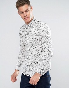 Рубашка с мраморным принтом Jack &amp; Jones - Белый
