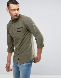 Приталенная рубашка с принтом Jack &amp; Jones - Зеленый
