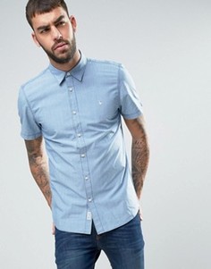 Рубашка из шамбре стандартного кроя с коротким рукавом Jack Wills - Синий