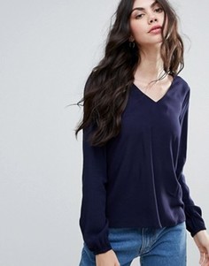 Блузка с v-образным вырезом Vero Moda - Темно-синий