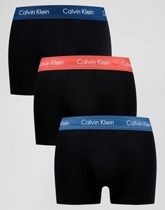 3 боксеров-брифов с заниженной талией Calvin Klein - Черный