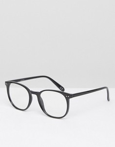 Черные круглые очки с прозрачными стеклами ASOS - Черный
