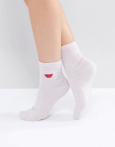 Носки с вышивкой ASOS - Розовый