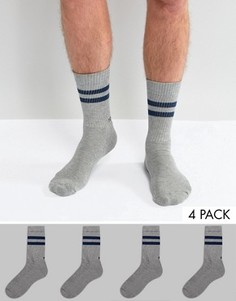 Набор из 2 пар спортивных носков с надписью ASOS - Серый