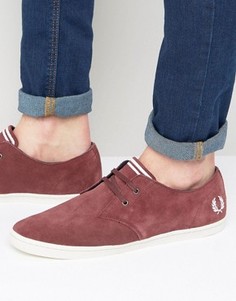 Низкие замшевые кроссовки Fred Perry Byron - Красный