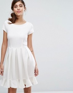 Платье миди с короткими рукавами Closet London - Белый
