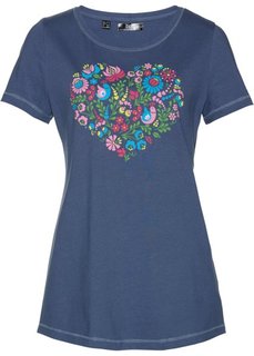 Футболка с рукавом 1/2 (индиго с рисунком) Bonprix