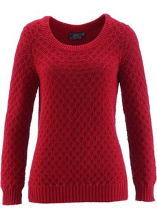 Пуловер (темно-красный) Bonprix