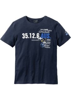 Футболка Regular Fit (темно-синий) Bonprix