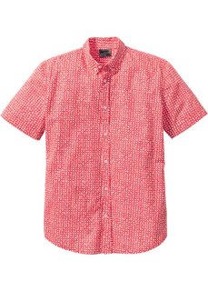 Рубашка Regular Fit с коротким рукавом (красный/белый с узором) Bonprix