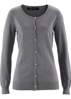 Классический кардиган (серый меланж) Bonprix