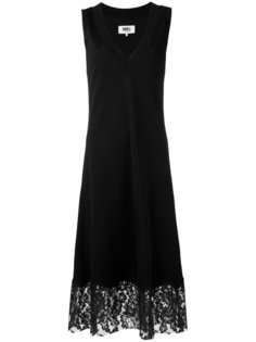 платье шифт с кружевной отделкой Mm6 Maison Margiela