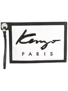 клатч с маленьким логотипом Kenzo