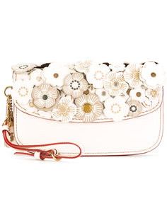 клатч с цветочными элементами Coach