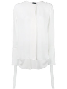 полупрозрачная рубашка с потайной застежкой  Calvin Klein Collection