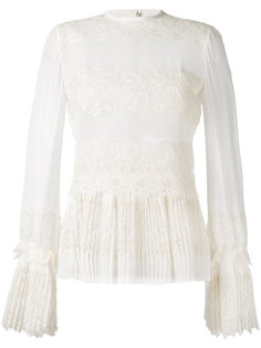 lace appliqué sheer blouse Ermanno Scervino