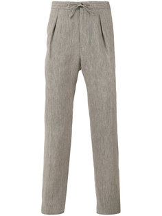 брюки с поясом на завязках Ermenegildo Zegna