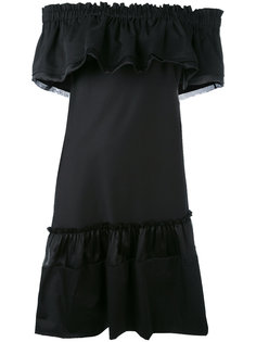 ruffled off-the-shoulder dress Alberta Ferretti