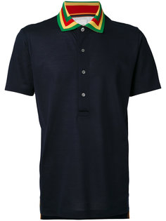 футболка-поло с полосатым воротником Paul Smith