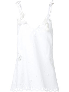 embroidered neck cami top  Theory
