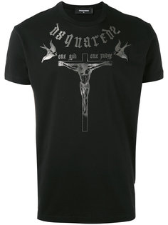 футболка с вышивкой Dsquared2