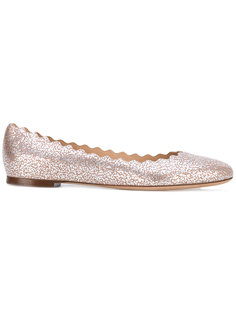 scalloped ballerina flats Chloé