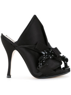 мюли с драпировками и блестящей отделкой Nº21