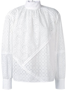 high neck broderie blouse MSGM