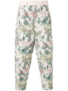 укороченные брюки с цветочным узором Marna Ro
