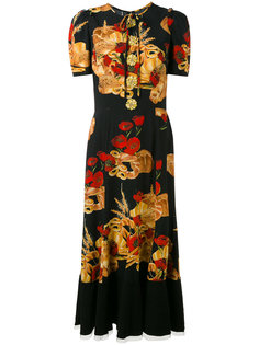платье с принтом маков Dolce &amp; Gabbana