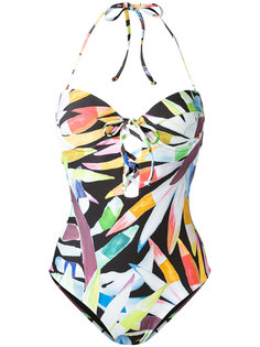 lace-up print swimsuit Mara Hoffman