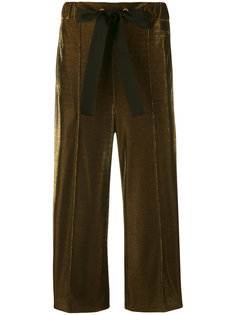 metallic cropped trousers Fendi