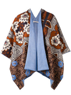 floral print poncho Ermanno Gallamini