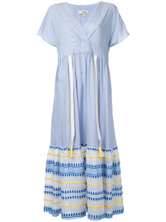 полосатое платье-миди с V-образным вырезом Lemlem