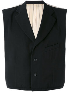 cropped bi-colour waistcoat Comme Des Garçons Vintage