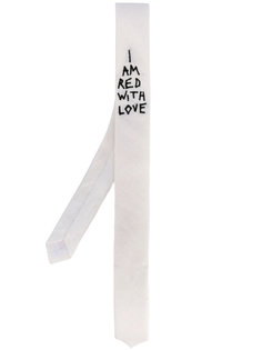 галстук с вышитой цитатой Ann Demeulemeester