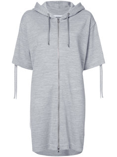 drawstring front zip hoodie dress Moschino