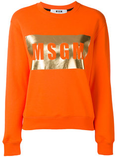 свитер с логотипом металлик MSGM