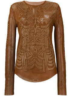 2000 mesh printed top Jean Paul Gaultier Vintage
