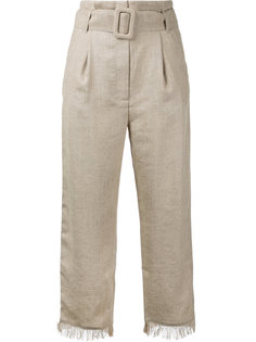 fringed cropped trousers Nanushka