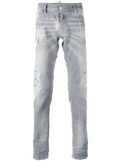 узкие джинсы с эффектом потертости Dsquared2