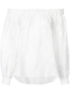 textured off the shoulder top Elizabeth And James