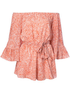 off the shoulder floral playsuit C/Meo