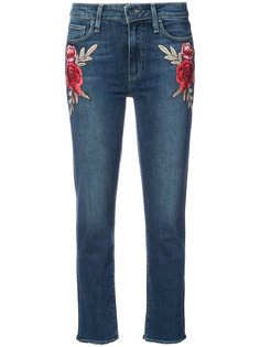 embroidered flower skinny jeans Paige