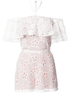 floral embroidery playsuit  Alexis